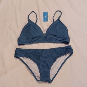 Cupshe Blue Bikini Set Size Large